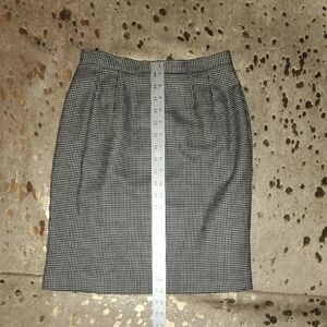 Petite Sophisticate Black and White Pleated Pencil Skirt